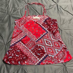 Hollister junior v neck top. Red, white and blue. XS but runs big. Very cute!